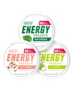 Pungi de energie Grinds - Natural Cafeine pungi - Conține B-Vitamina, Zahar-Free, & 0 Calorii - 80mg de Cafeina în fiecare Pouch - Wintergreen, Peach, & Sour Apple - 3 Pack, 15 pungi Per Can