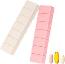 sanderala 2Pack Weekly Pill Organizator,Extra Large 7 zile pastile Cutie de pastile de călătorie zilnică pentru ulei de pește, tablete de calciu suplimente și alte vitamine pastile