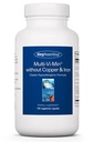 Grupul de cercetare pentru alergii Multi-Vi-Min fără cupru și fier - Multivitamine pentru bărbați și femei, Complex mineral, Nutrienți activi, cu iod - 150 Conte