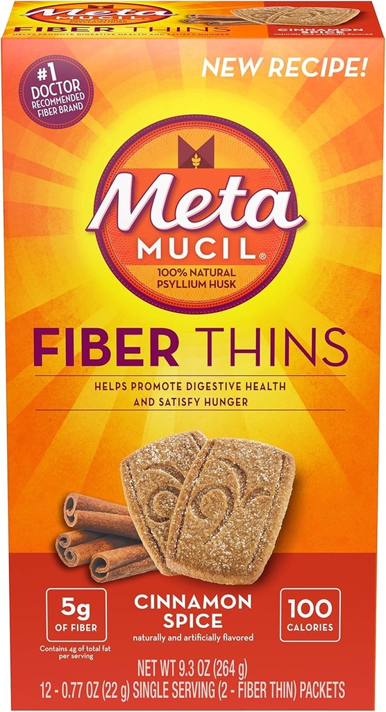 Metamucil Fiber Thins Dimensiune 12 Număr de 2 Crips 9.3 Ounce (Value Pack of 6)