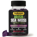 Irish Sea Moss Gummies cu ulei de semințe de soc și negru - Suport global de wellness 