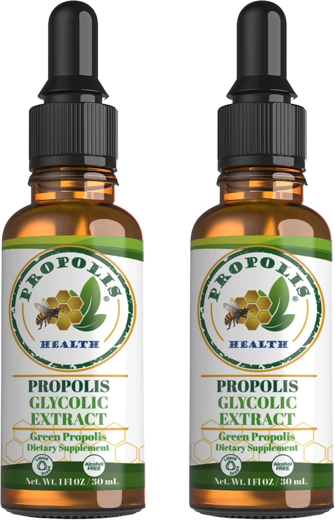Green Propolis Extract lichid - Brazilian albine Propolis - supliment de sprijin imunitar fără alcool - 60 de zile de aprovizionare - Imunitate naturale Shots