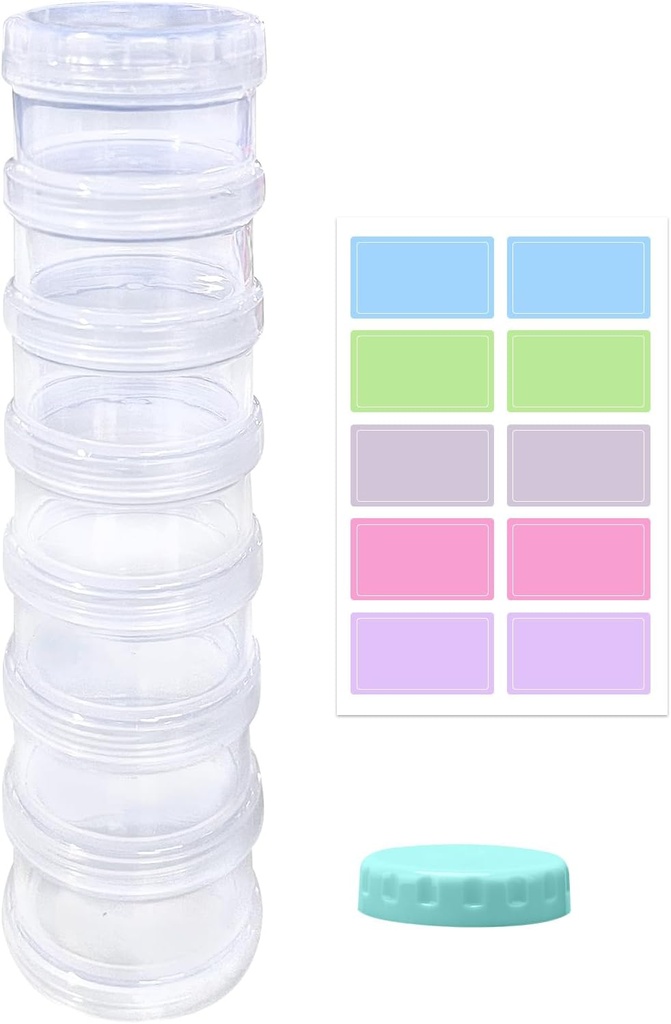7 zile Organizator pastile caz Stackable Suplimente Weekly Vitamine Pastile Holder Dispenser mare transparent cu extra Lid