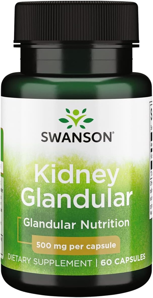 Swanson Raw renal Glandular 500 Milligrame 60 Capsule