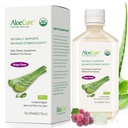 AloeCure USDA Organic Aloe Vera Juice Aroma de struguri, realizate în termen de 12 ore de recoltare - Aloe Vera pură Digestive & Immune Health Supplement, ajută la menținerea echilibrului aciditatea stomacului, 16.7oz Flacon