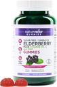NatureWise Sambucus Elderberry Gummies - Sugar-Free - Daily Immune Supplement for Kids and Adults*, with Vitamina C, D3, Zinc - Vegan, Gluten Free, Non-GMO - 90 Count[45-Day Supply]