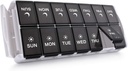 A luatMag Săptămânal Pill Organizator 2 ori pe zi, Easy Fill Medicine Organizator pilula AM PM caz Pilula, capacitate mare 7 zile Pilula cutie pentru pastile / Vitamina / ulei de pește / suplimente (Patent înregistrat)
