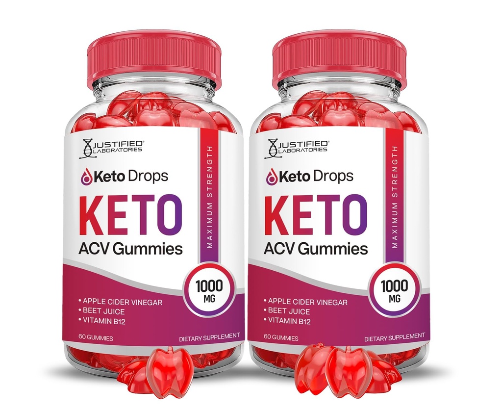 Laboratoare justificate (2 ambalaj Keto picături Keto ACV Gummies avansat Formula 1000MG Formulat cu Pudră de sfeclă de rodie B12 Vegan Non OMG 120 Gummys