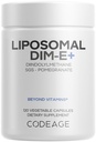 Codeage Liposomal DIM Supliment - 4 luni de aprovizionare cu vitamine DIM și SGS, rodii, broccoli, vitamina E Isomers Tocopherols Alpha Beta Gamma Delta - Formula lipozomal - Gluten-free - 120 capsule