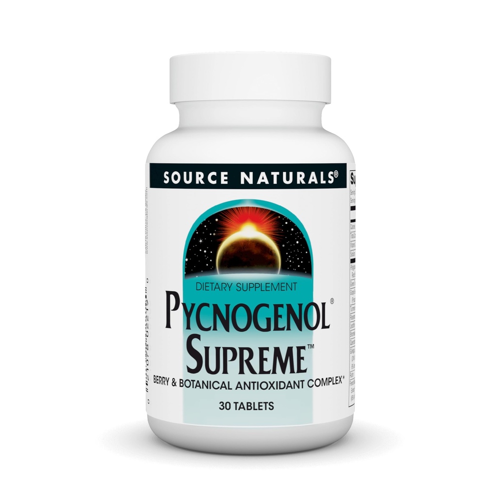 Sursa Naturals Pycnogenol Supreme, Berry & Botanic Antioxidant Complex* - 30 comprimate