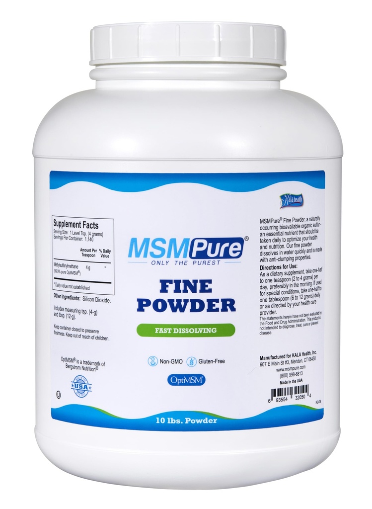KALA HANITY MSPURE Rapid dissolving Fine MSM Powder Cristale 