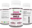 Max Putere USDA negru organic Elderberry, Black Currant Extract & Echinacea 