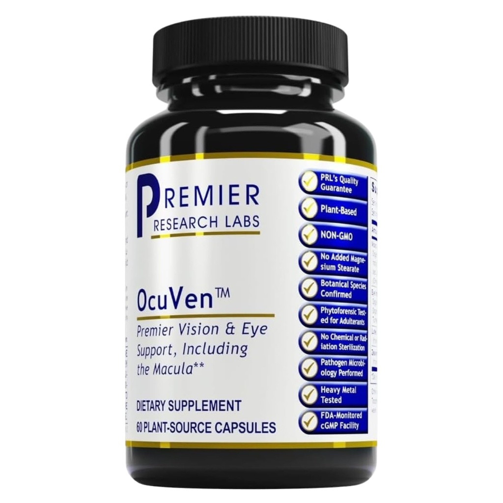 Premier Research Labs OcuVen - Lutein şi Zeaxanthin Supliment, Vitamine Ochi, Suplimente pentru Sănătatea Ochilor pentru Adulţi şi Seniori, Suplimente Vision, Sănătate Maculară, Îngrijirea Ochilor - 60 Capsule vegetariene