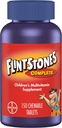 Flintstones Chewable Kids Vitamine, Multivitamine complete pentru copii și copii mici cu fier, calciu, vitamina C, vitamina D & mai mult, 150ct
