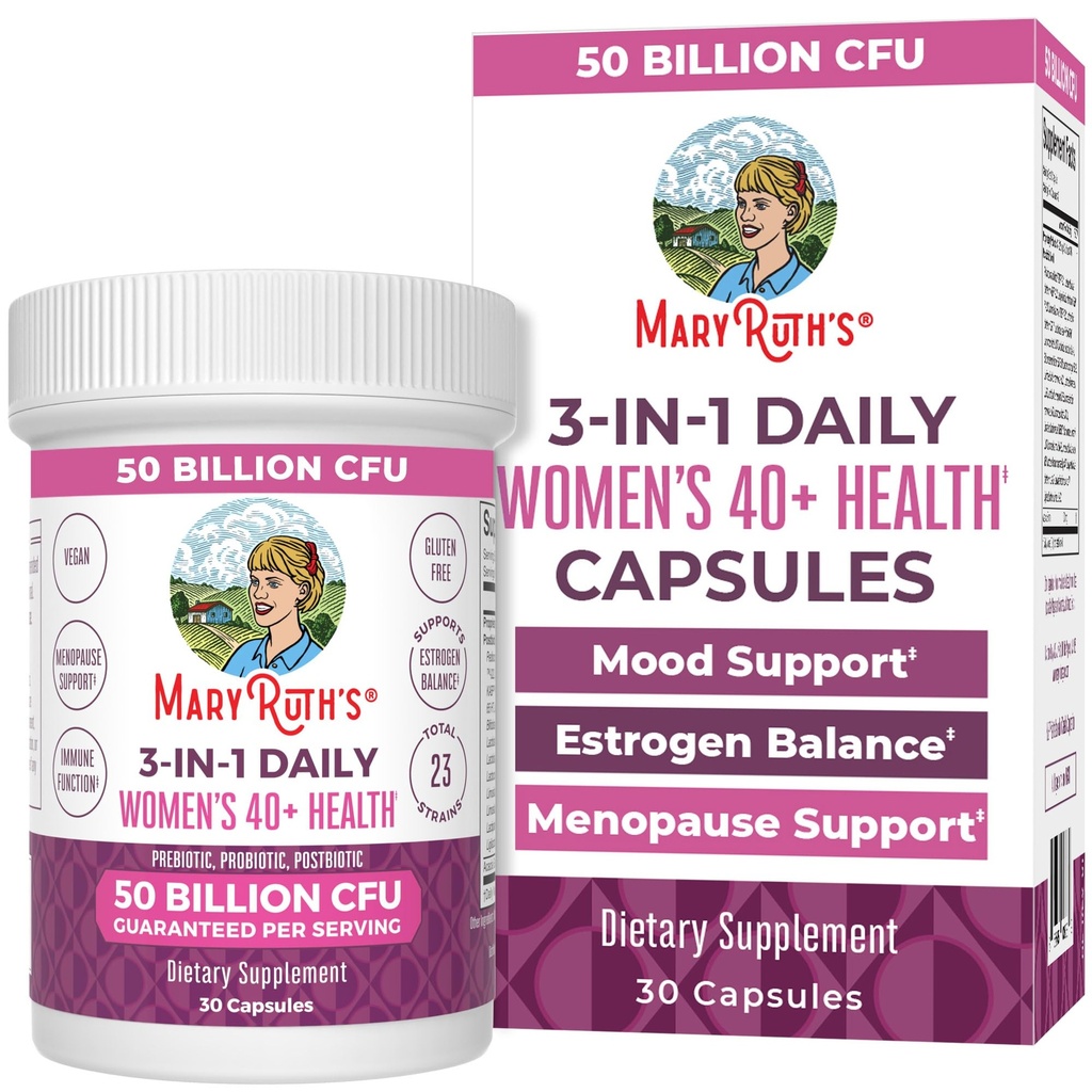 MaryRuth Organics 3-in-1 Daily Health 40+ Probiotice pentru femei 