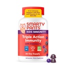 SmartyPantaloni Copii Imunitate Elderberry Gummies: Copii Suport Imun, Vitamina C, Vitamina D, Vitamine B6 & B12 și Zinc, Gluten gratuit, Aroma de soc, 60 Conte (30 zile de aprovizionare)