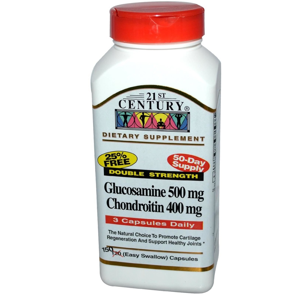 21st Century Glucosamine Chondroitin 500/400 mg - Dublu Putere, cp 150 Count