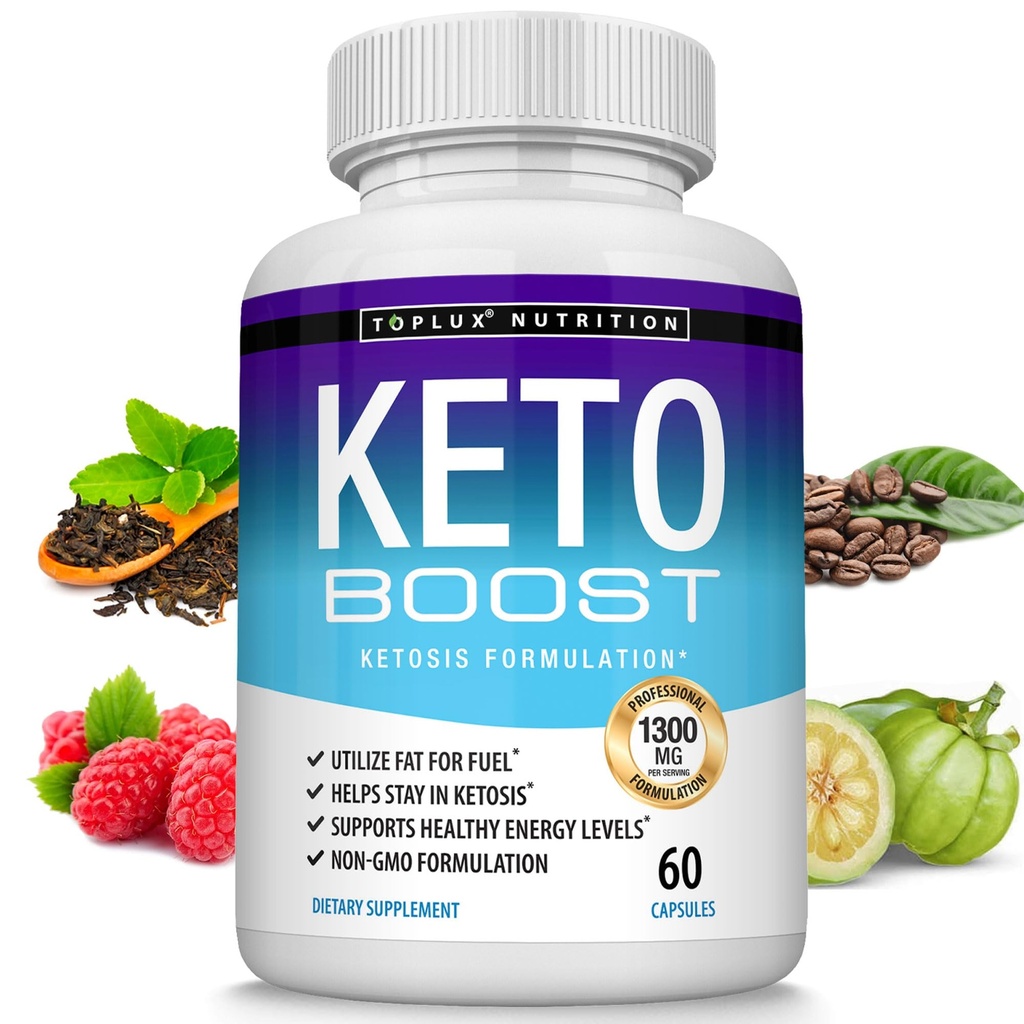 Keto Boost Diet Pastile Ketosis Supliment - Natural Exogene Keto Formula Support Energy & Focus, Cetone avansate pentru Ketogenic Diet, Keto Dieta pastile, pentru bărbați Femei