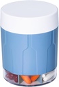 Betife Extra Large Supliment Organizator,Weekly Pill Organizator Sticla, Daily Pill Dispenser cu 7 Compartimente mari, Organizator să dețină 7 zile de medicamente vitamine,21 Etichete și o perie de curățare (albastru)