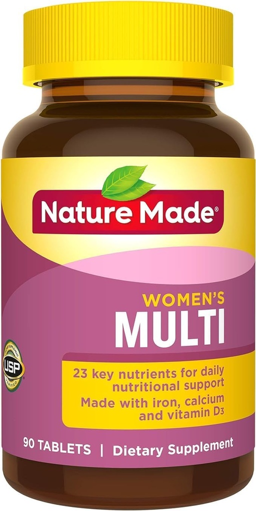 Natura Made Femeii Multivitamine tablete, 90 Conte pentru suport nutritional de zi cu zi† (Packing May Vary)