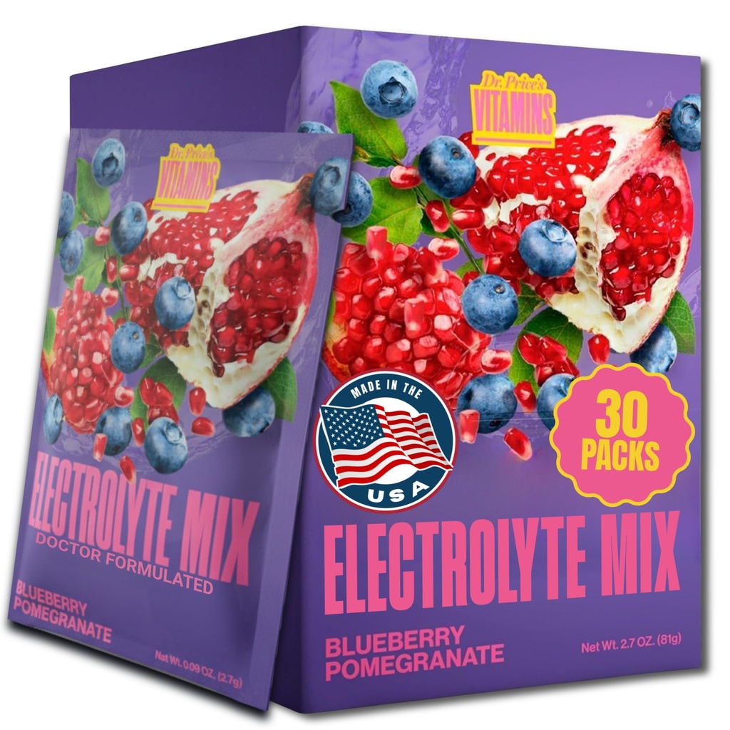 Dr. Vitamine Electrolite Mix Powder, 72 Trace Minerale, Potasiu, Sodiu, Electrolite de înlocuire Keto Drink 