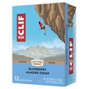 CLIF BAR - Blueberry Almond Crisp - Made with Organic Oats - Non-GMO - Plant based - Energy Bars - 2.4 oz. (12 Pack)