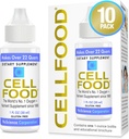 Cellfood Oxigen Boost - 1 fl oz, 10 pachet - supliment de oxigen lichid pentru drenaj limfatic, Altitudine Boala, Jet Lag, Oboseală, Dureri de cap & Energie - Gluten gratuit, Cert. Kosher
