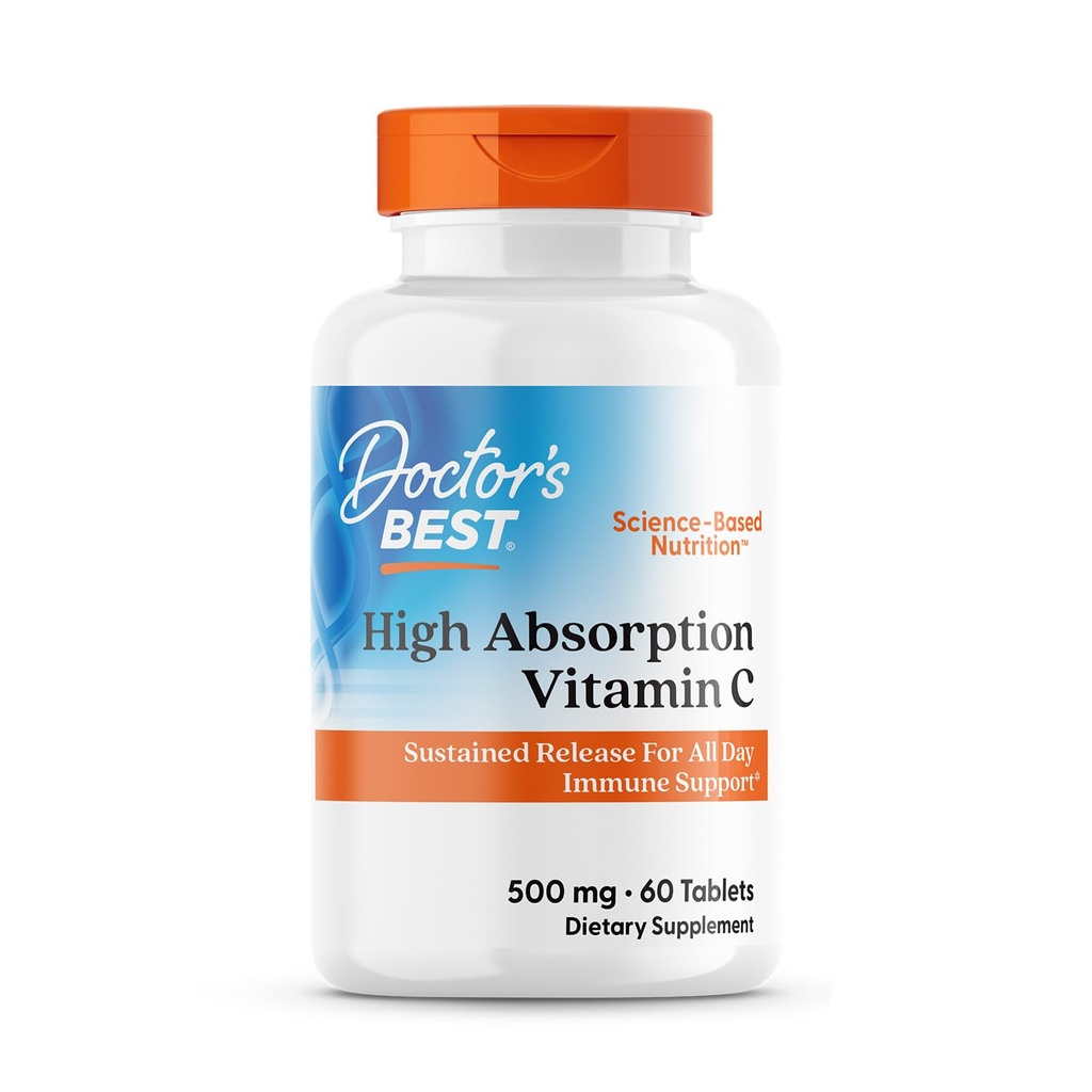 Medicii Cel mai bun vitamina de înaltă absorbție C cu PureWay-C, eliberare susținută pentru tot sprijinul imun de zi, non-GMO, gluten gratuit, Soy gratuit, Vegan 60 comprimate
