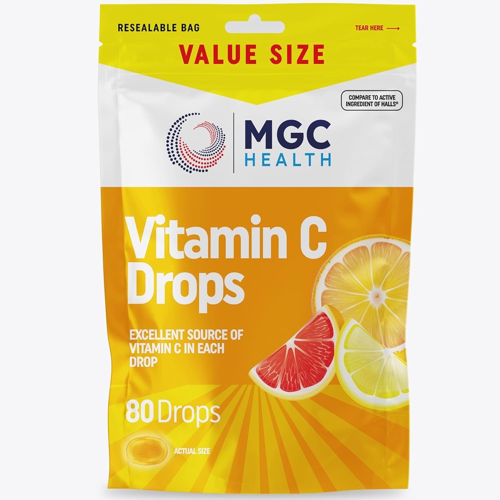Tuse Drpos - Asortate Citrus + vitamina C Aromă - 80 Count (Pachet de 1)
