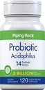Piping Rock Probiotic Capsule acidofil pentru femei și bărbați 
