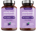 Vitamina Bounty Elderberry Immune Support - cu Zinc, Vitamina C & Echinacea, Advanced 5-in-1 Blend, puternic antioxidant, Sprijină echilibrul întregului organism, Non-GMO - 60 capsule, 2 ambalaj