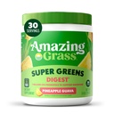 Amazing Grass Greens Blend Digest: Super Verzi pulbere Smoothie Mix pentru suport de digestia cu Spirulina organica, Chlorella, Root Root Powder, Enzime digestive & Probiotice, 30 Serviri