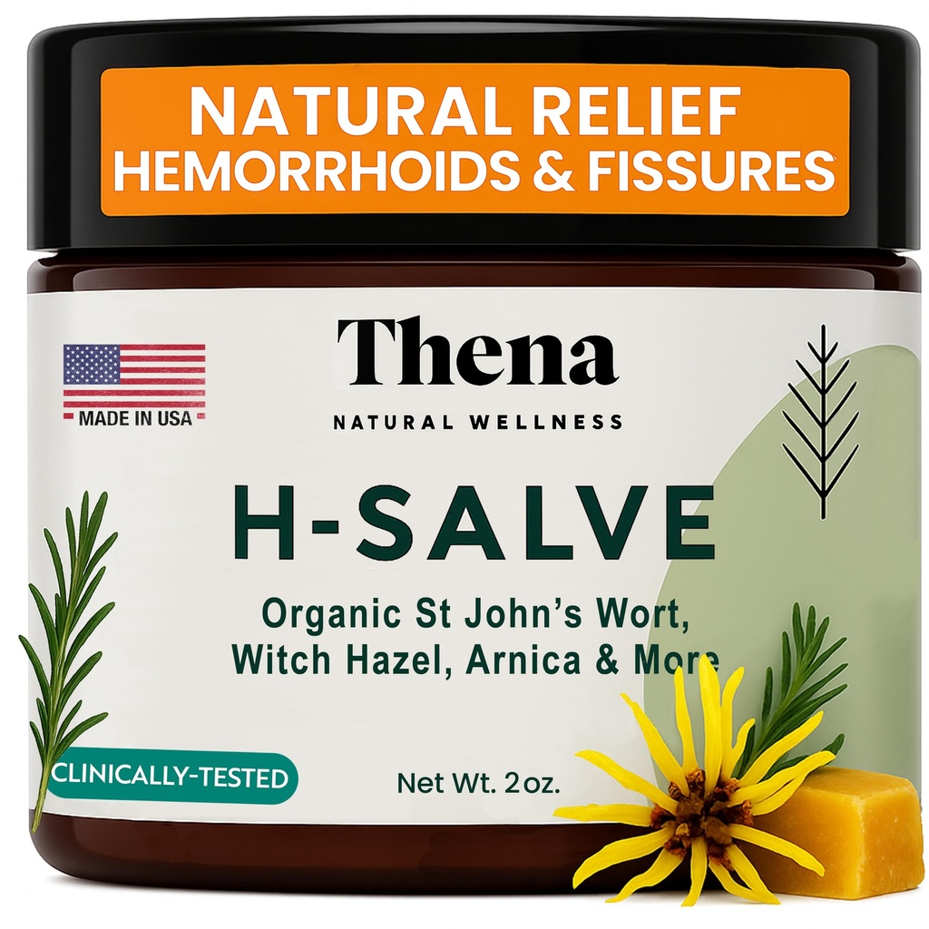 Tratament intensiv hemoroizi 100% Hemoroizi naturale Cream & Fisure Ointment Control Organic Lavender Arnica Witch Hazel Rapid Vindecare Putere maximă, Cel mai bun cu Thena Sitz Baie Soak pentru bărbați