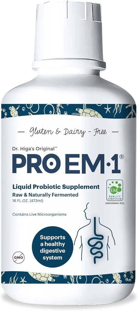 TeraGanix Organic Liquid Probiotic (30 Day Supply), Gut Health Supplement, Dr. Formulated for Adulți & Kids, Îmbunătățește Funcția Immune, Digestion & Nutrient Absorbtion, 6 Mil CFU/ml (16 fl oz)