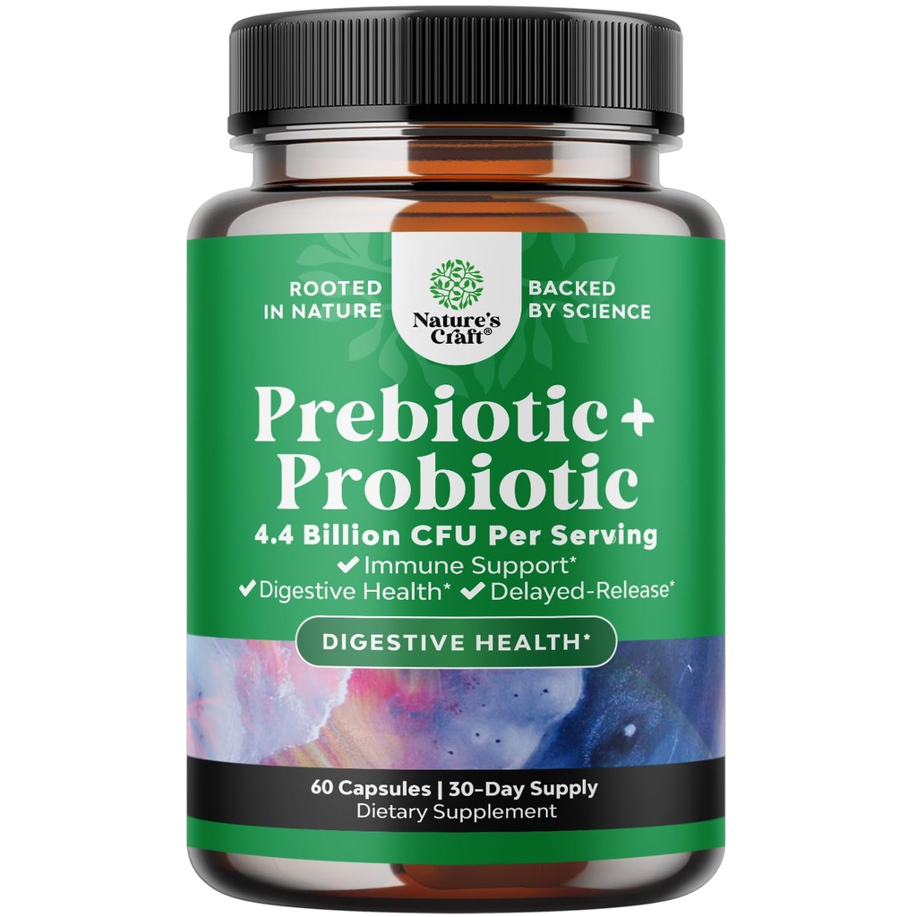 Prebiotice și probiotice Gut Health Supplement - Super Potent Digestive Health Capsule acidophilus Probiotice cu bărbaţi şi femei Probiotice şi Prebiotice pentru Colon Suport Digestive şi Imunitate