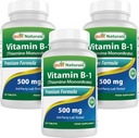 Cele mai bune naturale vitamina B1 ca Tiamină Mononitrat 500 mg 120 comprimate (120 număr de 3)