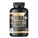 Querbetin cu Bromelain Zinc Vitamina C Vitamina D Elderberry - 120 Capsule Veggie, Non-GMO, Gluten-Free 