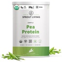 Sprout Living Organic Pea Proteine Powder, Nearomated, 20 Grams de plante Pe bază de proteine organice pulbere fără îndulcitori artificiali, non-GMO, Vegan, Gluten Free (2 Lire, 38 Servings)