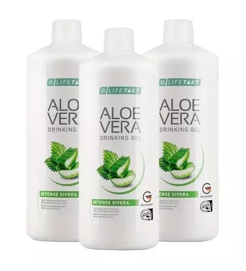LR Lifetakt Aloe Vera Drink Gel Intense Sivera Health Care Femeile Bărbații beau în fiecare zi tratament natural set de 3-1000 ml./33.3 fl.oz
