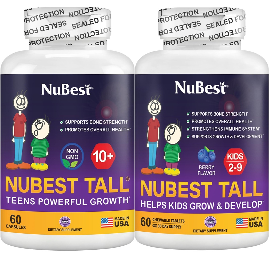 NuBest Bundle Tall 10+ 60 Capsule Tall Kids 60 Tablete masticabile 