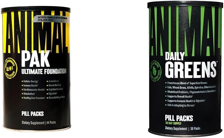 Animal Pak - convenabil All-in-One Vitamina & Supliment Pack - Zinc & Verzi Pak - Clorofila