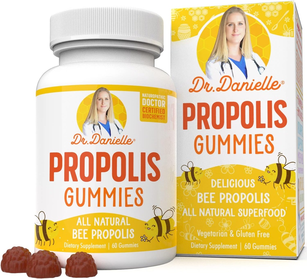 Propolis Gummies de Dr. Danielle, Cel mai bun Supliment Gummy Propolis, 500mg