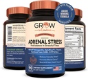 Creste vitamina de stres adrenal Formula avansată, Organic KSM-66 Ashwagandha cu AlphaWave L-Theanine, 5-HTP, Magneziu Blend - Zilnic Stress Relief, Mood Support, Cognitive, Brain Health, 90 capsule