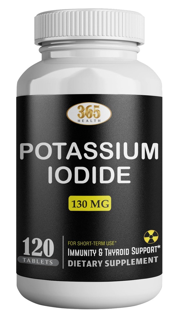 Ioduri de potasiu130 mg - KI comprimate - Potasiu130 mg - Statele Unite ale Americii Pastile de iod de potasiu Yodo Naciente, Yoduro de potasio - 120 comprimate