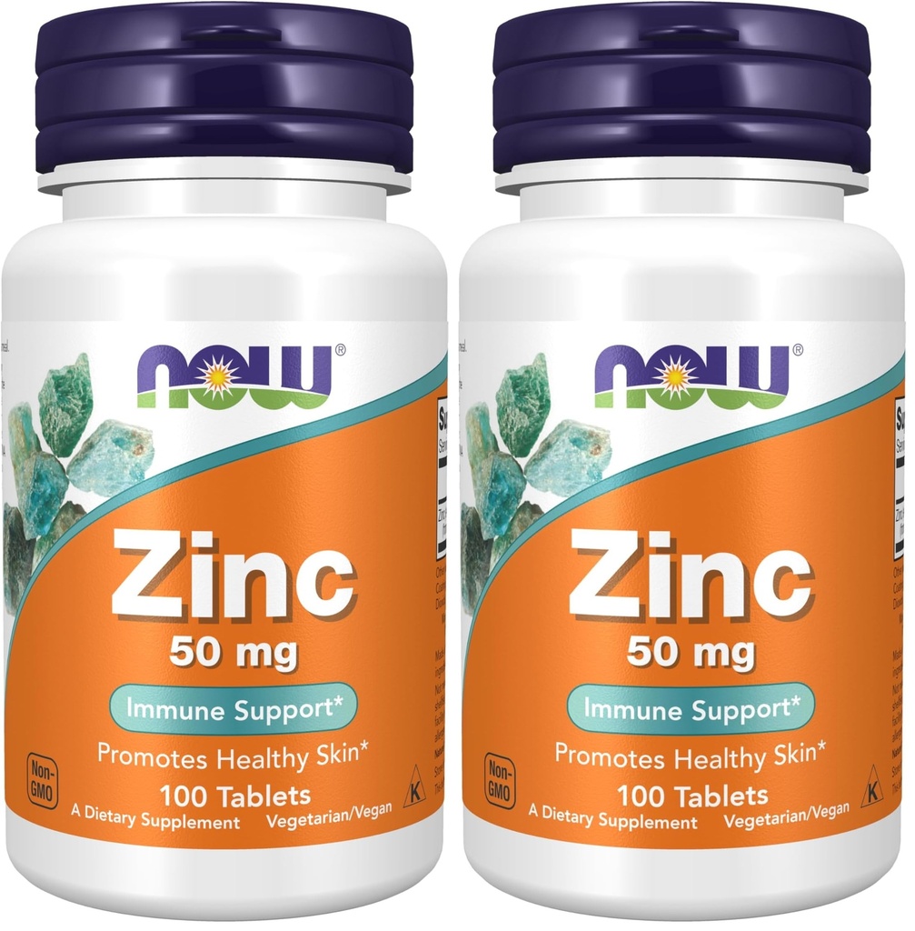 ACUM alimente Suplimente, zinc (Zinc Gluconat) 50 mg, susține funcții enzimatice*, suport imunitar*, 100 comprimate (Pachet de 2)