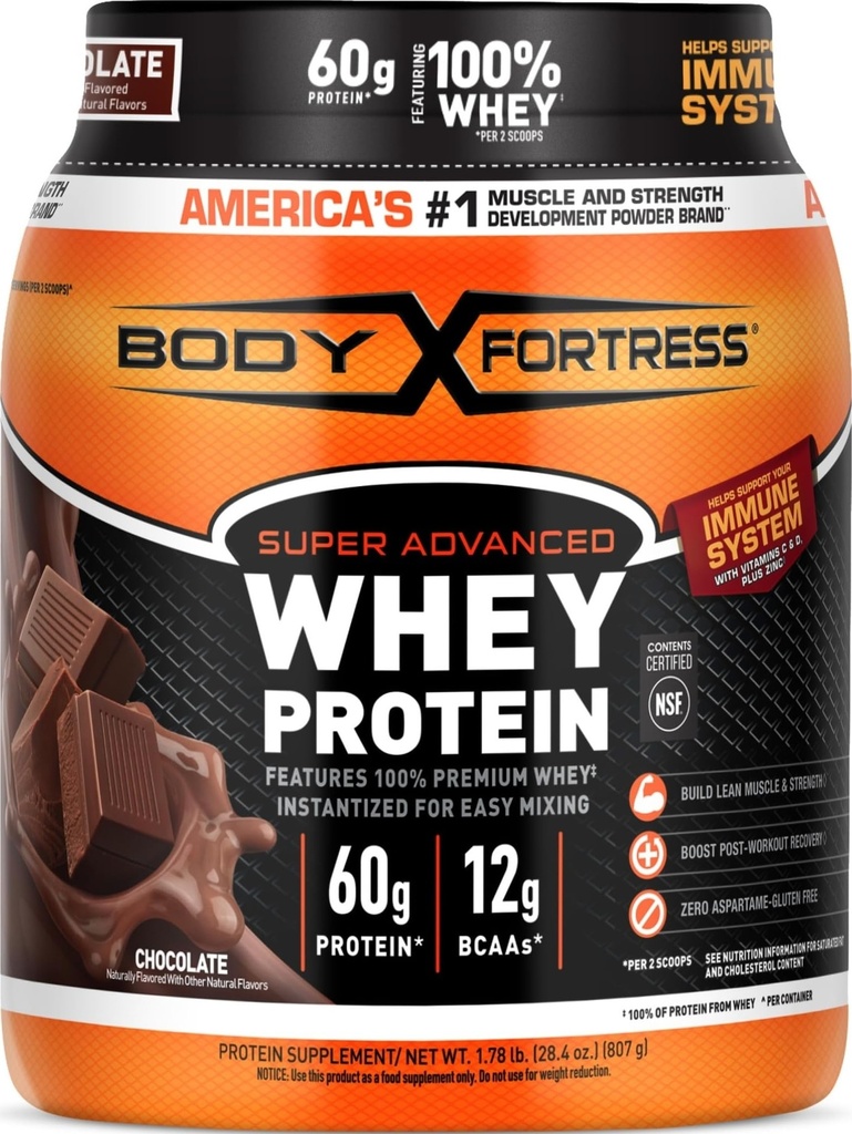 Cetatea corpului 100% Whey, Premium Pulbere de proteine, Ciocolata, 1.78lbs