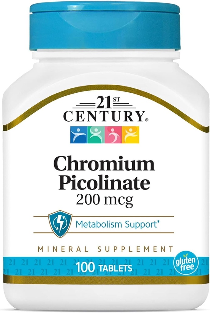 Picolinat de crom din secolul XXI 200 mcg 100 Taburi