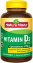 Natural Made Vitamina D3 25 mcg., 650 Softgels