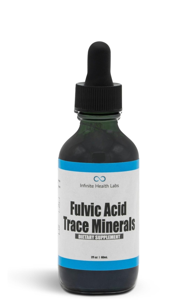 Acid fuzelian Trace Minerals Supliment - 169 Serviri - Acid humic Picături lichide electrolitice multiminerale - Extract biodisponibil