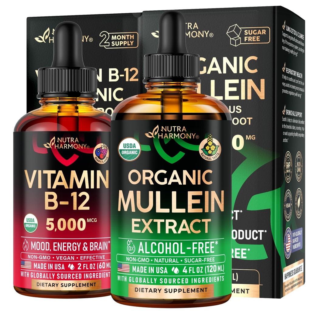NUTRAHARMONY Picături organice Mullein & Vitamina B12